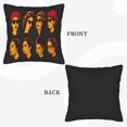 thumbnail image 6 of Set of 2 18x18in Throw Pillow Covers with Pop Art Women Portraits on Black Background - Stylish Decorative Cushions for Couch Bed Car, 6 of 8