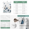 thumbnail image 6 of Watercolor Floral Balloon Curtains 63 Inch Length for Living Room/Bedroom, Blue Flowers Butterflies Spring Wood Grain Rod Pocket Privacy Door Curtains Decorative Tie Up Shade for Window 52"x63", 6 of 8