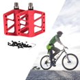 thumbnail image 3 of Pedales de bicicleta de montaña de acero para bicicleta Pedales planos Cojinete de bicicleta Pedal para bicicleta de montaña de rojo Baoblaze pedales de bicicleta de montaña, 3 of 8