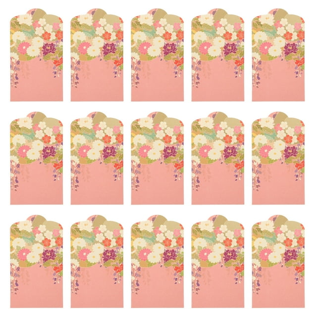 30Pcs Flower Printed Money Bag Japanese Style Money Pouch Unique Red Envelopes