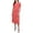 Spiced Coral Rectangle, variant on Womens Petites Chiffon Knee-Length Midi Dress
