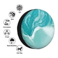 thumbnail image 4 of Fuzoiu Teal Turquoise 1 Print Universal Spare Tire Cover with Buckle Strap, Waterproof Wheel Covers for Jeep, Trailer, RV, Truck and All Car-16 inch, 4 of 6