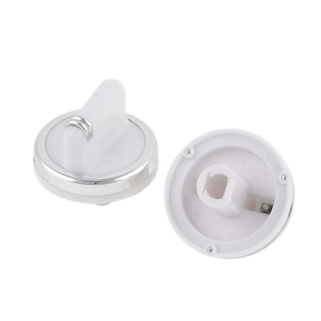 Unique Bargains 2 Pcs Plastic Spare Part Water Heater Oven Knobs White Silver Tone