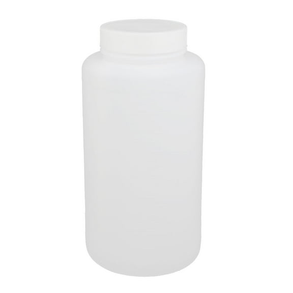 Unique Bargains 1000ml 55mm Dia Wide Mouth HDPE Plastic Round Graduated Bottle White