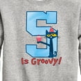 thumbnail image 3 of Pete the Cat -  Happy 5th Birthdays - Toddler And Youth Crewneck Fleece Sweatshirt, 3 of 6
