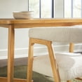 thumbnail image 3 of Walker Edison Modern Solid Wood Curved Dining Chair with Boucle, Set of 2, Ivory, 3 of 12
