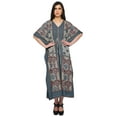thumbnail image 1 of Moomaya Caftan pour Femmes Grande Taille Tenue d'Été Sortie de Plage Kimono Robe Caftan, 1 of 6