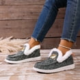 thumbnail image 6 of Gray Women'S Casual Canvas Shoes With Fleece Lining And Thick Sole For Easy Slip-On, 6 of 9