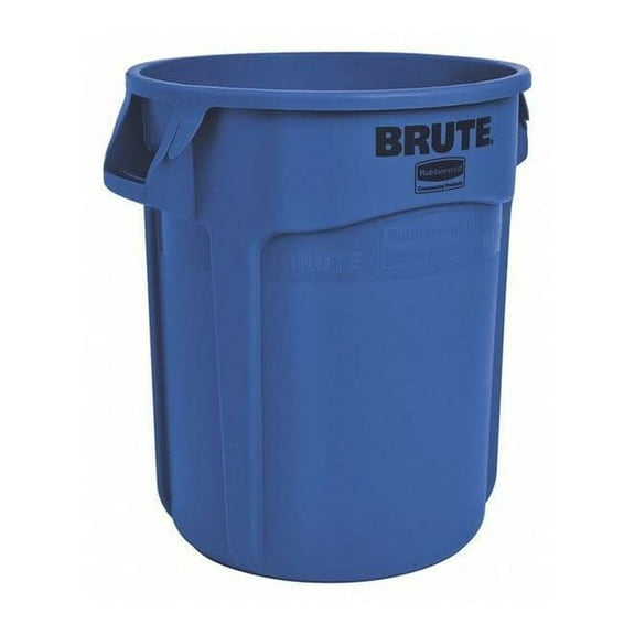 Rubbermaid Vented Brute 10 Gallon Blue Resin Free-Standing Round Container