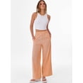 thumbnail image 5 of ANRABESS Womens Gingham Pants Wide Leg Elastic Waist Summer Casual Loose Palazzo Lounge Beach Vacation Trousers with Pockets, 5 of 8