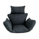 thumbnail image 1 of Cojín de repuesto para silla giratoria con reposacabezas para ocio Negro, 1 of 9