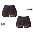 thumbnail image 5 of Haiem Cartoon Sharks No Front Seam Biker Shorts for Women Yoga Workout Gym Bike Shorts with Tummy Control Moisture-Wicking-Small, 5 of 9