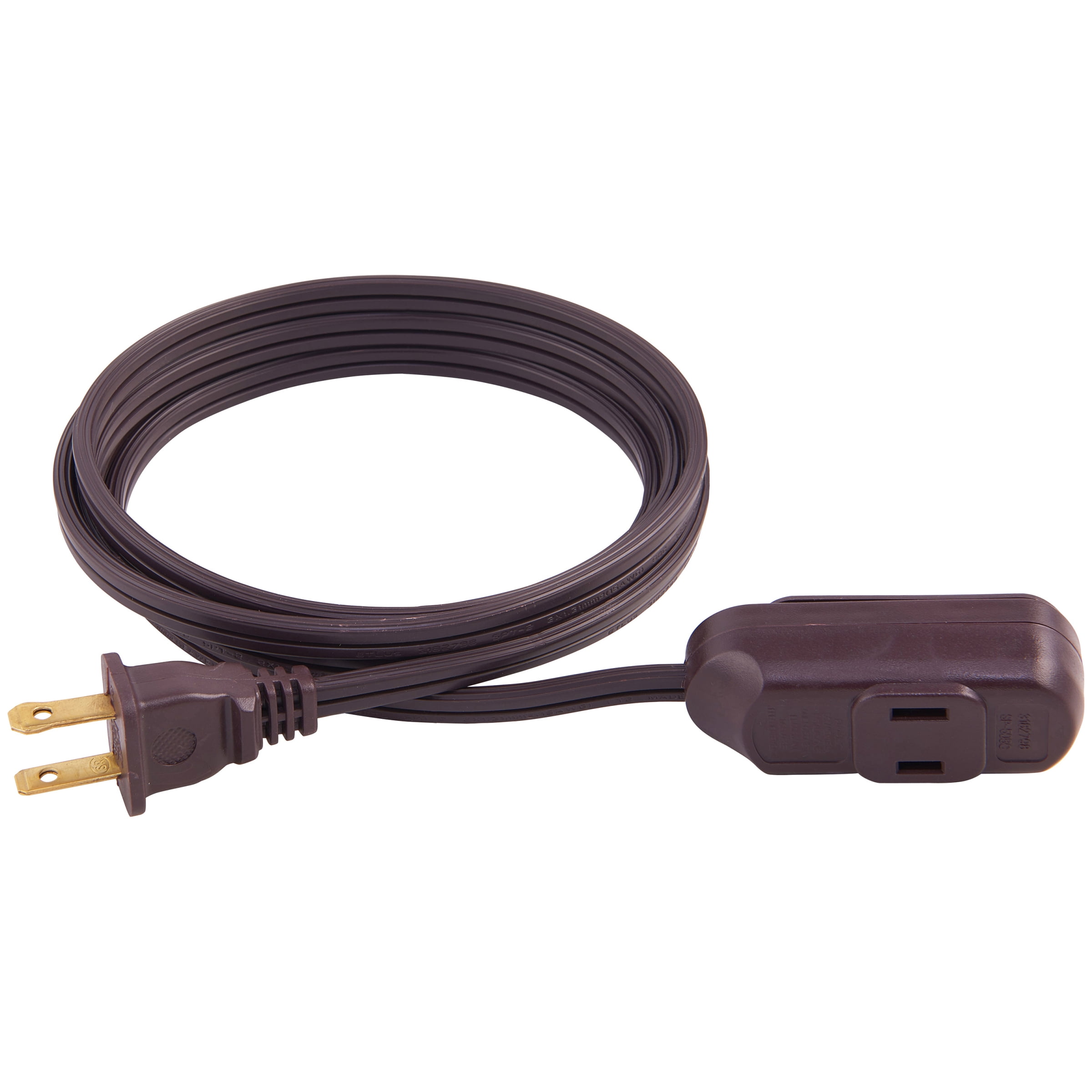 Hyper Tough 6FT 16AWG 2 Prong Brown Indoor Household Extension Cord