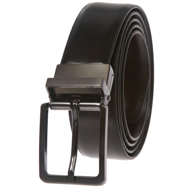 Beltiscool Men's Cut-to-Fit Black or Brown Reversible Dress Belt, Size: Custom: Up to 42 Waist