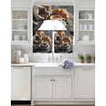thumbnail image 4 of Coffee Bread Swag Valance for Window, 3 Piece Modern Hot Coffee Cup Croissant Light Filtering Swag Curtain Rod Pocket Kitchen Curtain Valance for Bedroom 3 Piece, 4 of 6