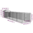 thumbnail image 2 of vidaXL Dog House with Roof Anthracite 46.1"x400.4"x48.4" Galvanized Steel, 2 of 8