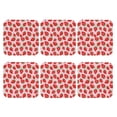 thumbnail image 2 of Pofeuu Strawberries Print Leather Coasters Set of 6, Round Cups Mugs Mat Pad for Home Kitchen Heat Resistant Drink Coasters,Square, 2 of 7