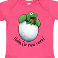 thumbnail image 4 of Inktastic Hello, I'm New Here Cute Baby Turtle Boys or Girls Baby Bodysuit, 4 of 5