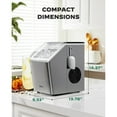 thumbnail image 5 of Philergo Ice Makers Countertop, 44lbs/24hrs Cubed Ice Machine with 2 Ways to Add Water, Auto Self-Cleaning for Home, Kitchen, Party, 24 Cubes Ready in 13 Mins, Stainless Steel, 5 of 6
