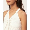 thumbnail image 5 of Moomaya Solid Cinched Waist Viscose Top, Sleeveless Tunic Top, 5 of 8