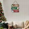 thumbnail image 1 of Letrero de Madera Colgante para Decoración Navideña | Multicolor 33X29Cm | Decoración de Pared para Ambiente Festivo | 1 Letrero Navideño Colgante, 1 of 6