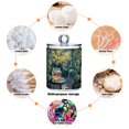 thumbnail image 6 of Yayeee 2 Pack Qtip Holder Bathroom Cotton Swab Canister with Lid Clear Dispenser Set, Sunshine Goldfish, 6 of 6