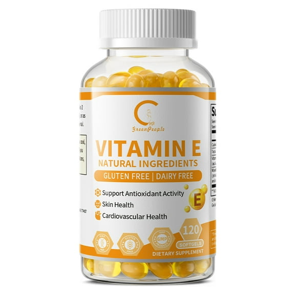 Vitamin E Capsules,1000 IU Mixed Tocopherols, Antioxidant Protection & Immunity Boost Supplement, 120 Softgels