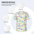 thumbnail image 4 of Daiia Hand Drawn Colored Hearts Mens Baseball Jersey Button Down Shirts Short Sleeve Sports Uniforms-Medium, 4 of 9