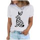thumbnail image 2 of Tops de Cuello Alto para las Mujeres Amante Impreso Camiseta Cuello Redondo Manga Corta, Poliéster Spandex, 2 of 7