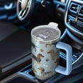 thumbnail image 6 of OBREWU Cute Dachshund and Dog Footprint Tumbler with Handle and Lid,Cute Dachshund and Dog Footprint 40oz Double Wall Vacuum Insulated Tumbler,Cups Gift for Women and Men, 6 of 7