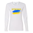 thumbnail image 2 of Ukranian Strong Vintage Womens Graphic Long Sleeve T-Shirt, White, Small, 2 of 4