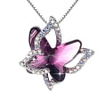 thumbnail image 1 of PVCS Dames Cristal Papillon Collier Pendentif Mode Multicolore, 1 of 6