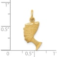 thumbnail image 5 of 14K Yellow Gold Satin Front / Polished Back Nefertiti Charm (22 X 10) Made In United States c444, 5 of 6
