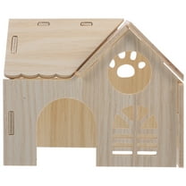 Wooden Chinchilla Hut House Hamster Small Pet Sleeping House Wooden Hideout