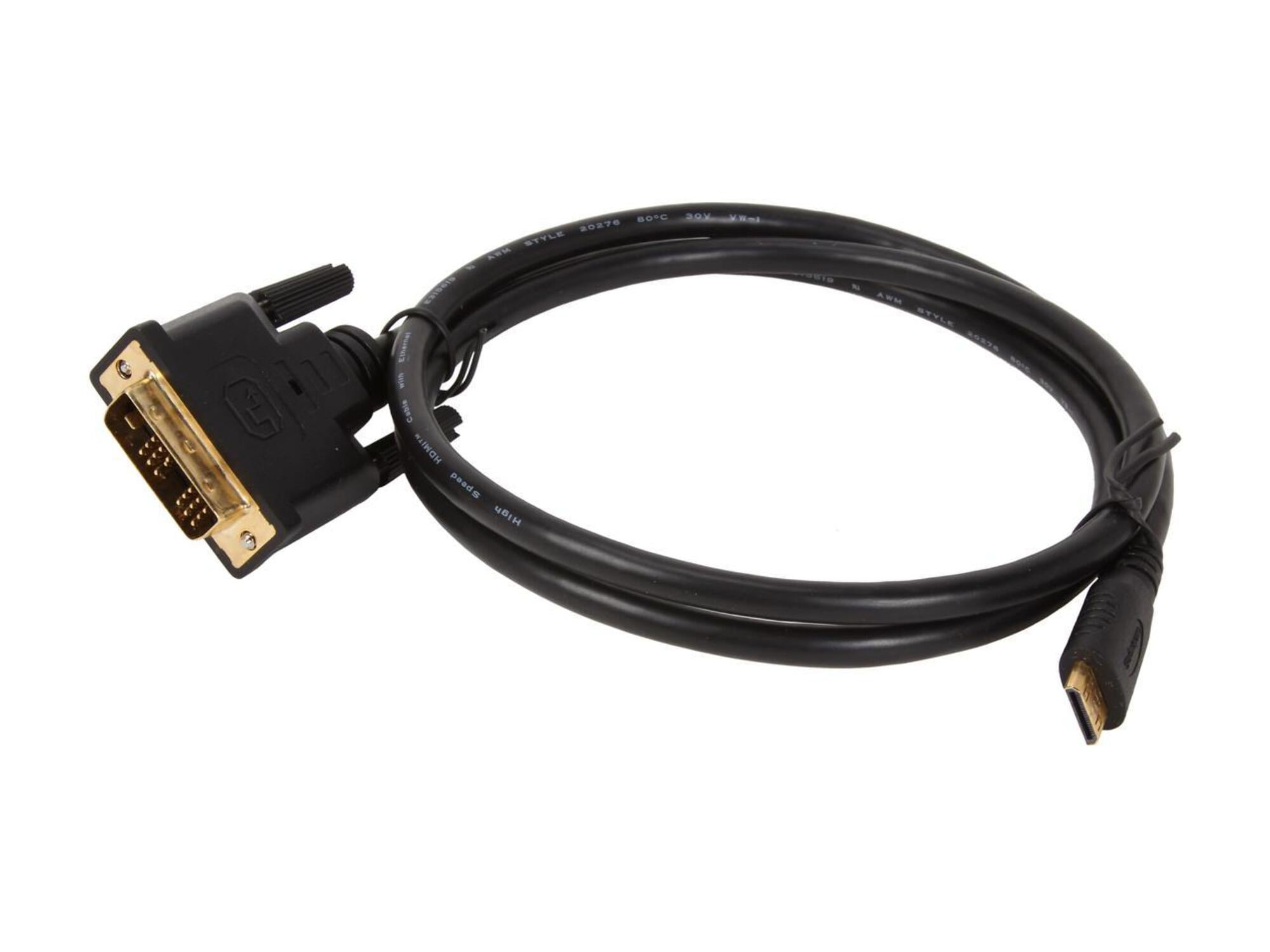 StarTech 1m / 3.28' 19 Pin Mini HDMI Male to DVI-D Male Cable, 30 AWG