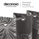 thumbnail image 3 of Deconovo Cortinas opacas con diseño floral en gris oscuro, 132 x 160 cm, con aislamiento térmico, 3 of 7