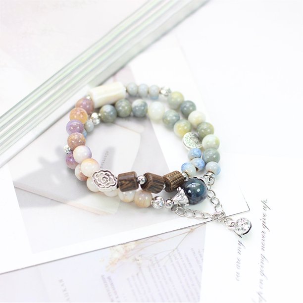 Accesorios envueltos doble estilo étnico pulsera de cerámica pulsera de cuentas mujer alto sentido