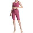thumbnail image 3 of Gibobby Conjuntos de chándal Conjunto de tops y pantalones deportivos de color sólido para yoga ajustados súper elásticos para mujer(Rojo, XL), 3 of 5