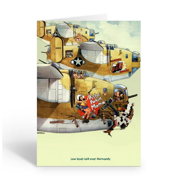 Vintage B-24 Liberator Bomber Airplane Note Cards - 10 Note Cards with Envelopes