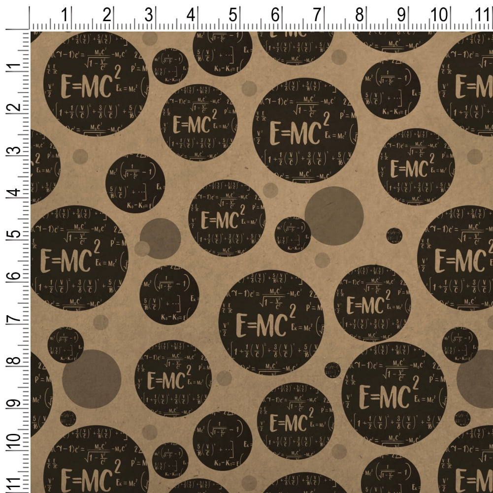E=MC 2 Energy Mass Equation Albert Einstein Theory of Special Relativity Math Premium Kraft Gift Wrap Wrapping Paper Roll