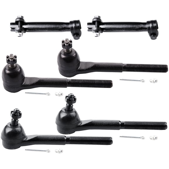 ECCPP - 6PC Inner Outer Tie Rod End Tie Rod End Adjusting Sleeve - Compatible with 1968-1971 for Chevy Biscayne 1968-1970 for Chevy C10 Suburban - ES350L ES350S ES370R Suspension Kit