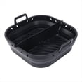 thumbnail image 1 of Freidora de Aire Placa de Silicona Cuadrado Reutilizable Freidora de Aire Accesorios de Cocina Herramienta Plegable para Freidora de Aire de 8,5 Pulgadas Molde para Hornear Negro, 1 of 5