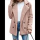 thumbnail image 2 of Abrigos de Invierno para Mujer, de Forro , Piel Sintética, de Oveja, Chaquetas Extragrandes y Modernas, Ropa de Abrigo Cálida Rosa XXL, 2 of 9