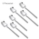 thumbnail image 4 of Cucharas de café Cucharas de acero inoxidable Postre de chocolate Colgando mango largo Tamas Copias de restaurante Home Restaurant Cuchara Accesorios Silver 6 paquetes Noticed HA059627-01, 4 of 7