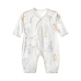 thumbnail image 3 of PIWHJQK Newborn Bodysuit Newborn Solid Cotton Long Side Snap Closure Infant Outfits, 3 of 4