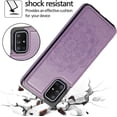 thumbnail image 5 of Design for Samsung Galaxy A51 5G Wallet Case,PU Leather Phone Case with Screen Protector Card Holder,Stand Shockproof Flip Protective Cover for A515g 51 51A Women Girls 6.5 inch Purple, 5 of 14