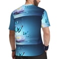 thumbnail image 2 of Wukai Butterflies And Waterlily In Water Print Men's Short-Sleeved Mesh T-Shirt,Quick-Dry Short Sleeve Workout T-Shirt-3X-Large, 2 of 8