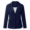 thumbnail image 2 of Gubotare Womens Casual Blazers Open Front Long Sleeve Work Office Jackets Blazer (Navy,XL), 2 of 5
