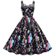 thumbnail image 3 of Vestido informal sin mangas con estampado sangriento de Halloween para mujer, vestido sexy para fiesta, trabajo, estilo gótico, con cuello redondo, 3 of 5