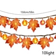 thumbnail image 3 of Dvkptbk Fall Decor Fall Garland with Pumpkin Lights & Larger Maple Leaves String Lights Halloween Pumpkin Decor, Fall Lights Battery Operated Thanksgiving Fall Decorations for Home (59 in), 3 of 7